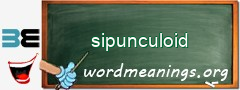 WordMeaning blackboard for sipunculoid